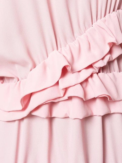 Shop Marni Frill Asymmetrical Top In Pink