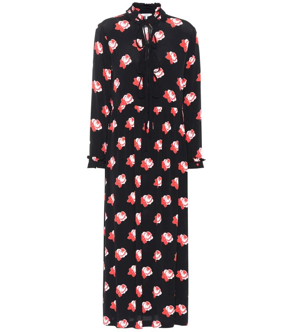 ganni harley crepe dress