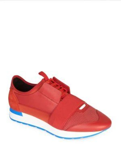 Shop Balenciaga Race Runner Sneakers In Rouge