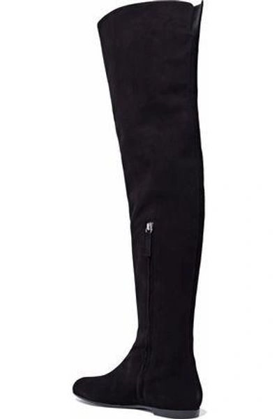 Shop Giuseppe Zanotti Woman Suede Over-the-knee Boots Black