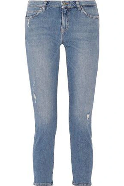 M.i.h. Jeans Woman Tomboy Cropped Slim Boyfriend Jeans Light Denim In Light Denim
