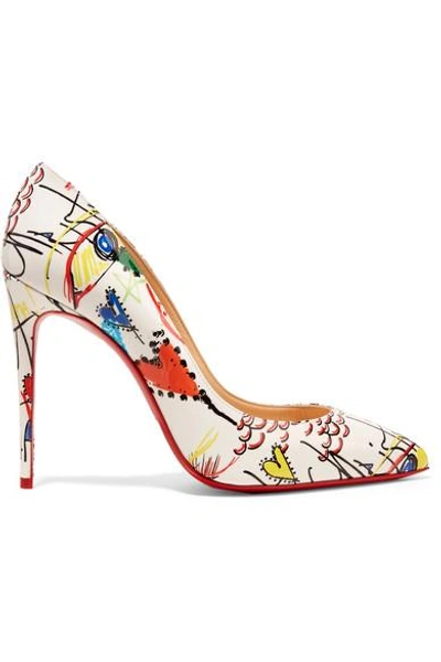 Shop Christian Louboutin Pigalle 100 Printed Patent-leather Pumps