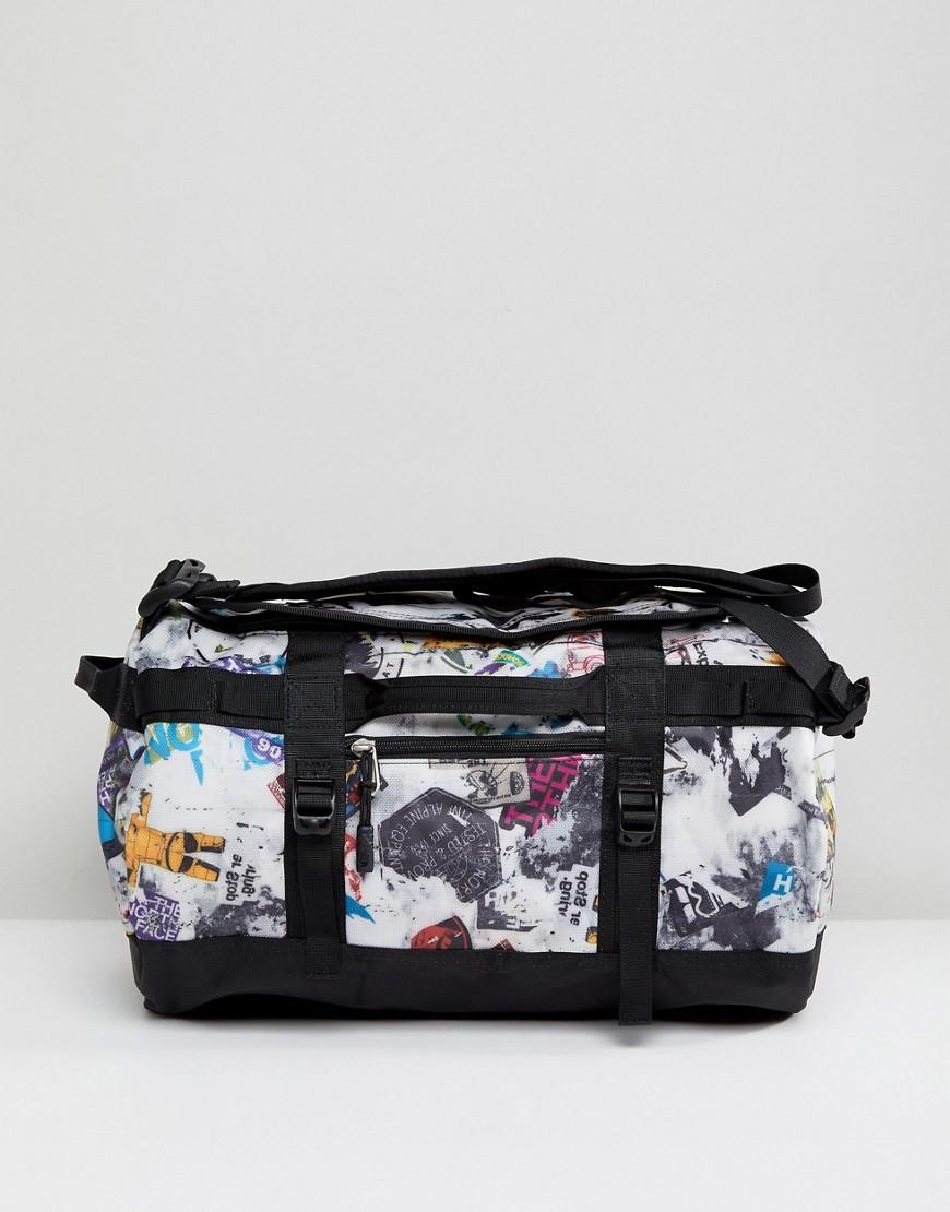 The North Face Base Camp Duffel Bag Extra Small 31 Litres In Sticker Print Black Modesens