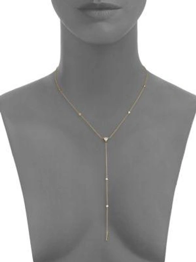 Shop Hearts On Fire Women's Triplicity 18k Yellow Gold & Diamond Lariat Necklace