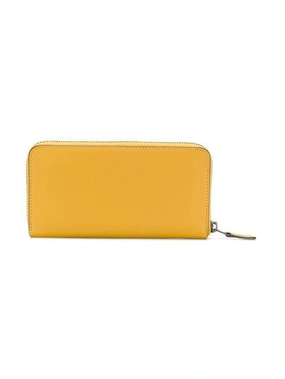 Shop Coach Accordion Zip Wallet In Yellow