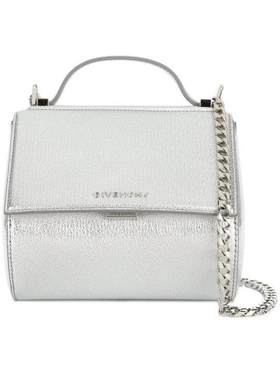 Shop Givenchy Mini Pandora Box Chain Bag - Metallic