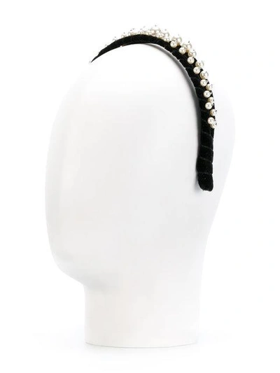 Shop Miu Miu Headband With Pearl Embellishment