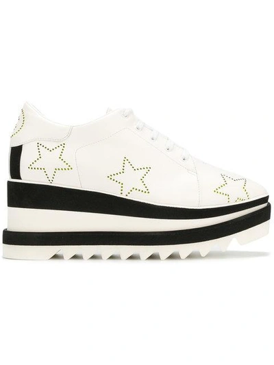 Shop Stella Mccartney Elyse Star Platform Sneakers - White