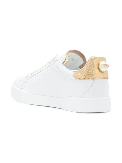 Shop Dolce & Gabbana Portofino Sneakers In White