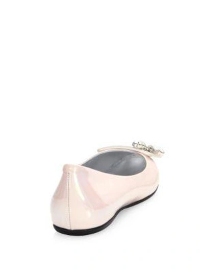 Shop Roger Vivier Gommette Patent Leather Ballerina Flats In Light Pink