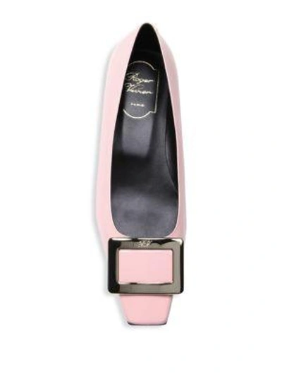 Shop Roger Vivier Women's Belle Patent Leather Pumps In Pink