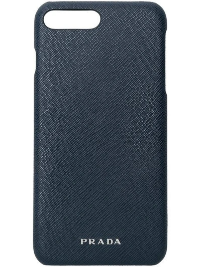 Shop Prada Saffiano Iphone 6/7 Plus Case In Blue