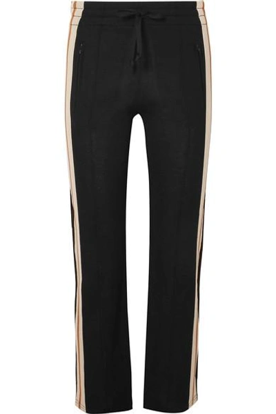 Shop Isabel Marant Étoile Dobbs Striped Knitted Track Pants In Black