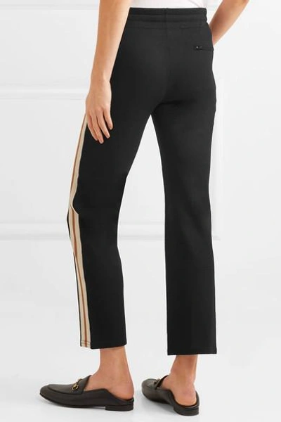 Shop Isabel Marant Étoile Dobbs Striped Knitted Track Pants In Black