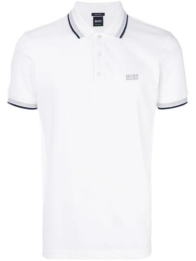 Hugo Boss Men's White Other Materials Polo Shirt | ModeSens
