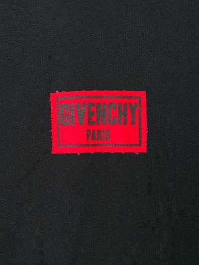 Shop Givenchy Branded Patch Sleeveless Hoodie
