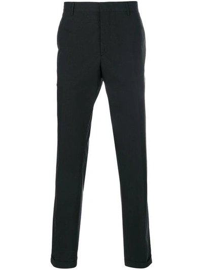 Shop Prada Slim-fit Trousers In Black