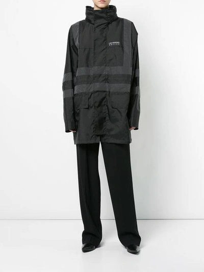 Shop Yeezy Constructions Parka Coat In Black