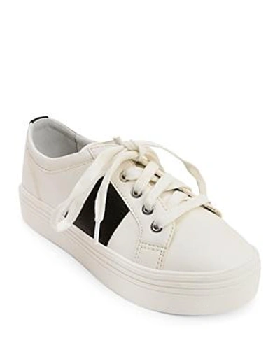 Shop Dolce Vita Women's Tavina Leather Lace Up Platform Sneakers In White