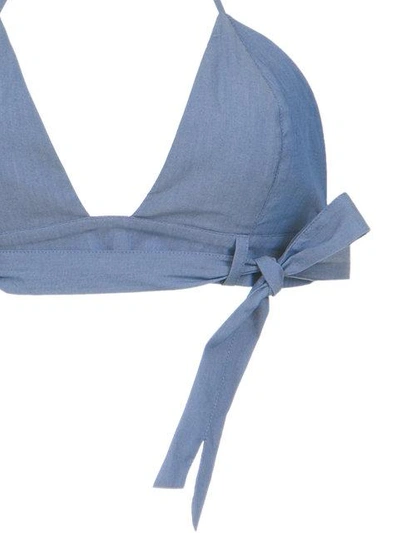 Shop Adriana Degreas Denim Bikini Set In Delave