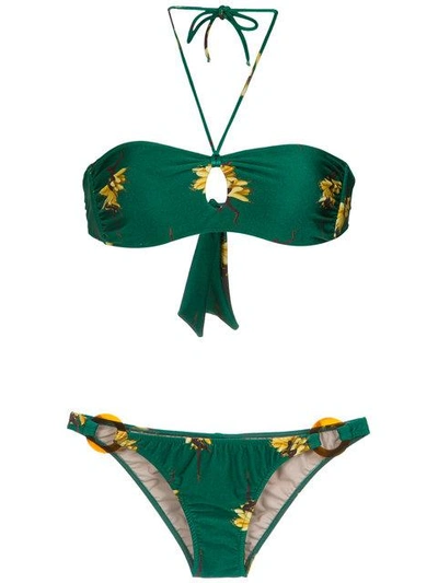 Shop Adriana Degreas Hoop Details Bikini Set - Verde