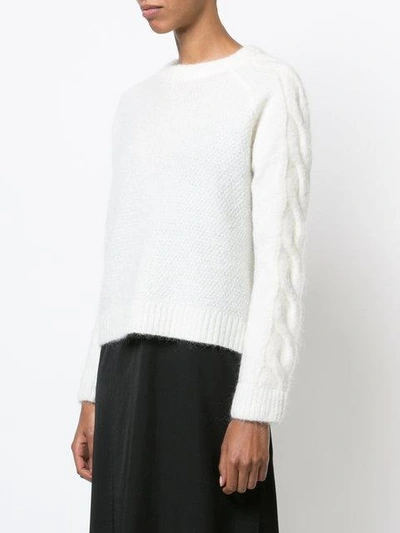 Shop Just Female Round Neck Sweater In White