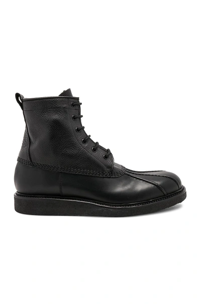 Shop Common Projects Leather Duck Boots In Black