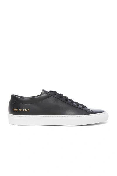 Shop Common Projects Original Leather Achilles Low In Black