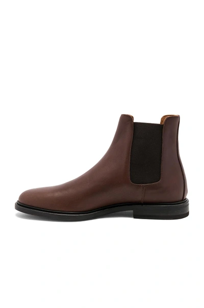 Shop Common Projects Leather Chelsea Boots In Brown