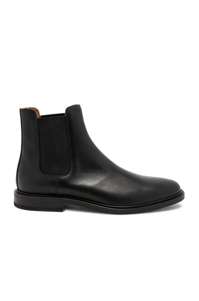 Shop Common Projects Leather Chelsea Boots In Black