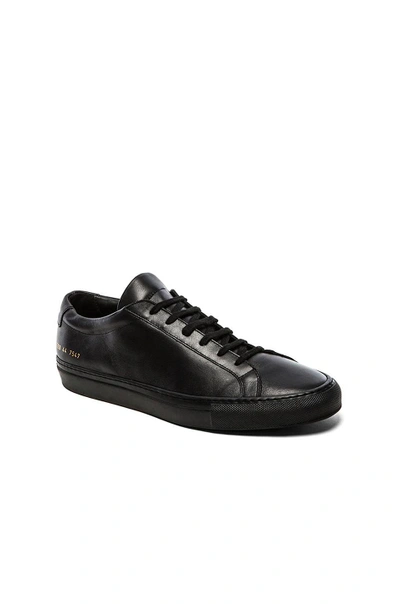 Shop Common Projects Original Leather Achilles Low In Black