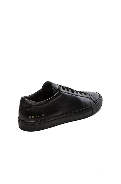 Shop Common Projects Original Leather Achilles Low In Black