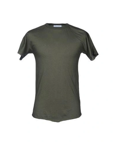 Shop Aglini T-shirts In Military Green