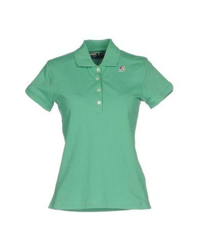 Shop K-way Polo Shirt In Light Green
