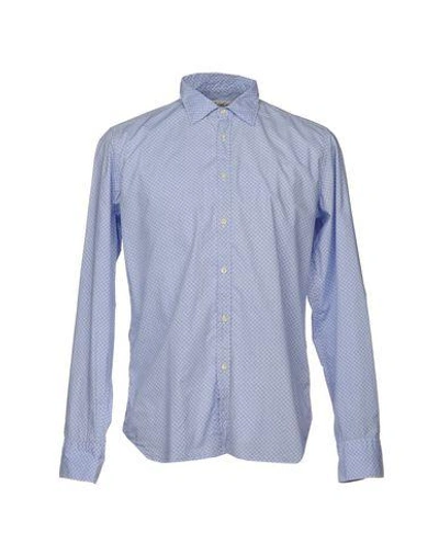 Shop Bevilacqua Patterned Shirt In Sky Blue