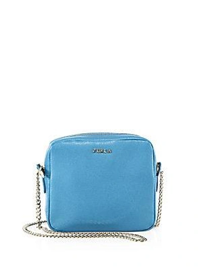 Shop Furla Primavera 3-in-1 Leather Crossbody Bag In Turquoise