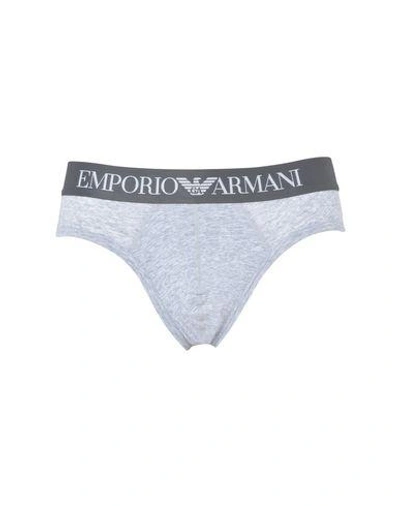 Shop Emporio Armani Brief In Grey