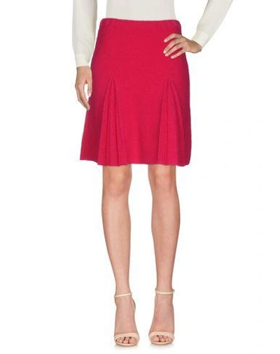 Shop Boutique Moschino Knee Length Skirt In Garnet