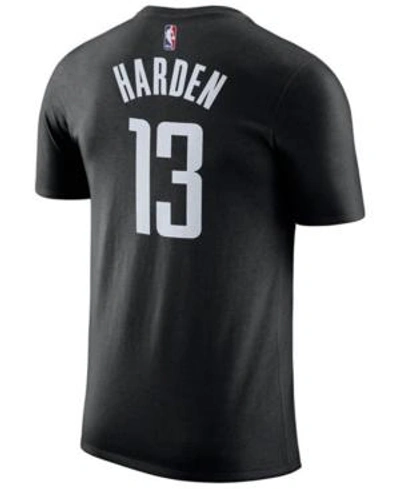 Shop Nike Men's James Harden Houston Rockets Name & Number Player T-shirt In Black