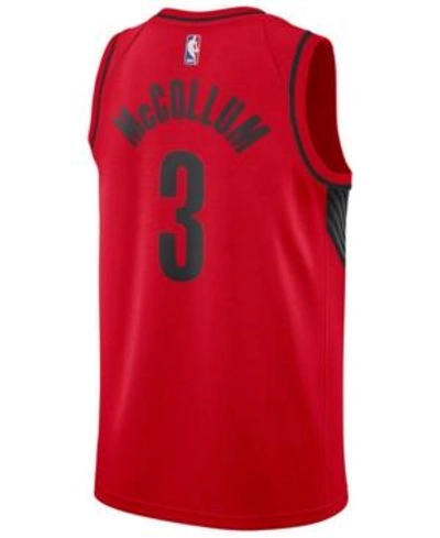 Shop Nike Men's C.j. Mccollum Portland Trail Blazers Statement Swingman Jersey In Red/black