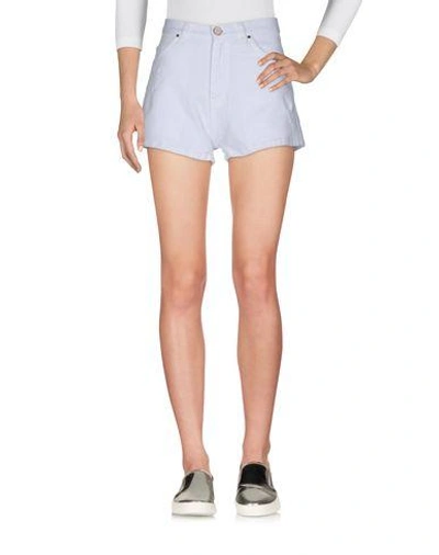 Shop Pinko Denim Shorts In White