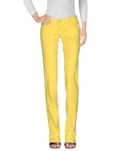 Shop Dsquared2 Denim Pants In Yellow