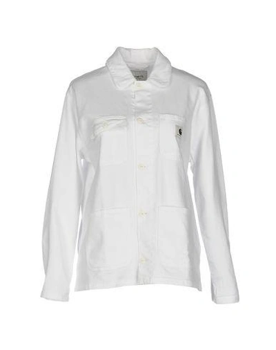 Shop Carhartt Denim Jacket In White