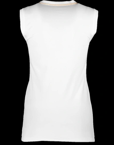 Shop Brunello Cucinelli Flat Lurex Stitch T-shirt In White