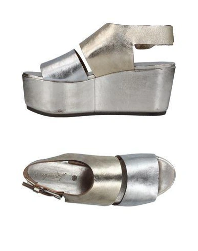 Shop Marsèll Sandals In Platinum