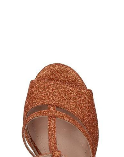 Shop Pinko Sandals In Rust