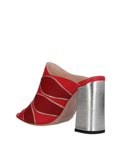 Shop Pinko Sandals In Brick Red