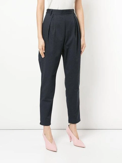 Shop Mads Nørgaard Petunia Pin Trousers In Blue