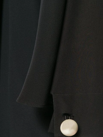 Shop Fendi Lace- Up Detail Asymmetric Dress - Black