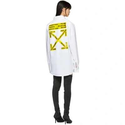 Shop Off-white White Firetape Shirt